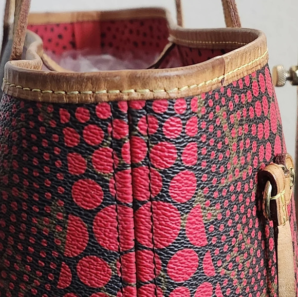 Louis Vuitton Monogram Kusama Waves Neverfull MM Red - Picture 4 of 16